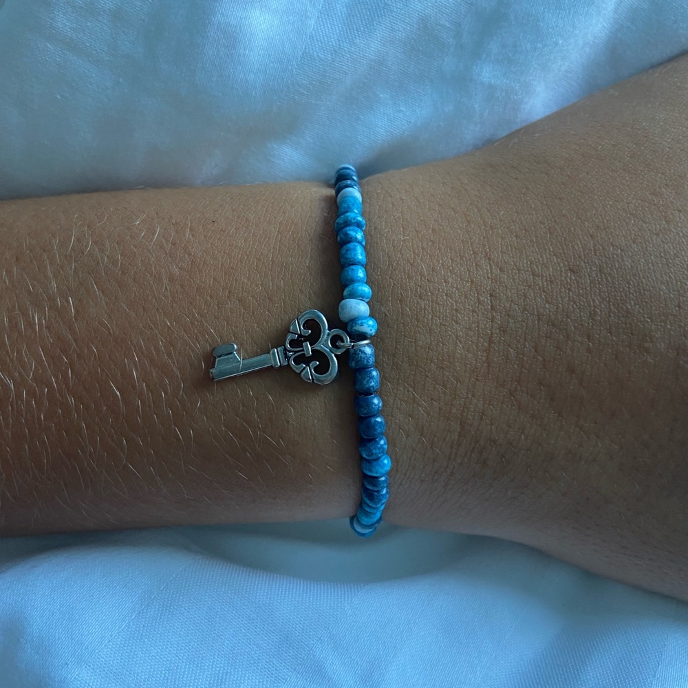 blue key bracelet